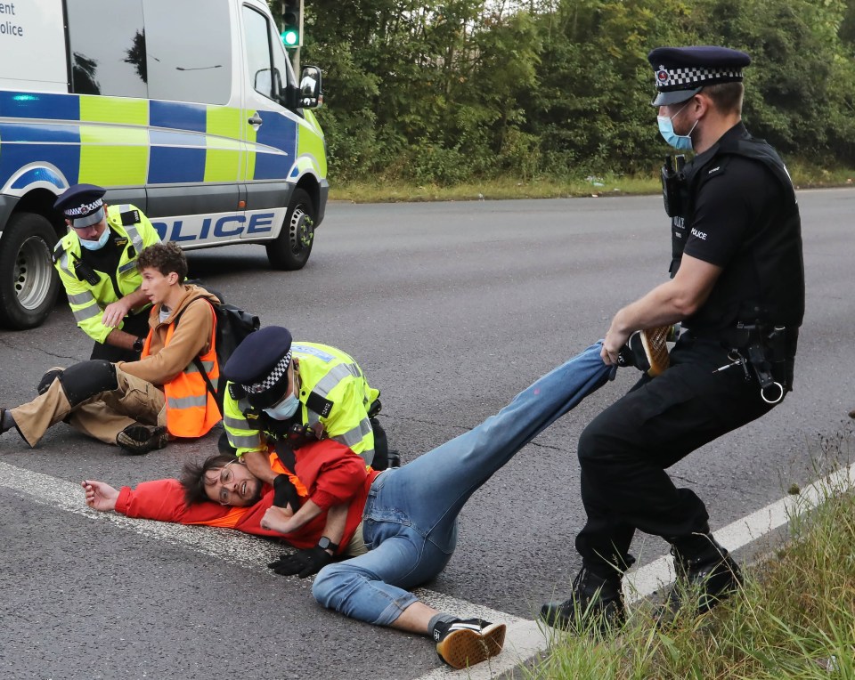 The ringleader of Insulate Britain has admitted he 'doesn't care' about insulating homes - despite causing misery for drivers