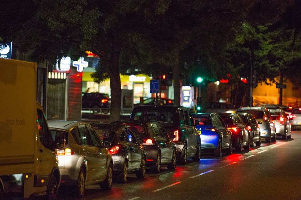 Motorists queued through the night for fuel once again