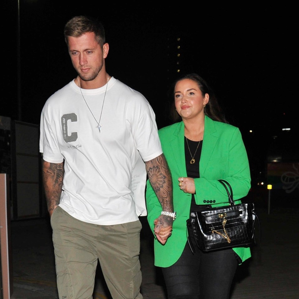 Jacqueline Jossa and Dan Osborne enjoyed a child-free night as they stepped out in Manchester