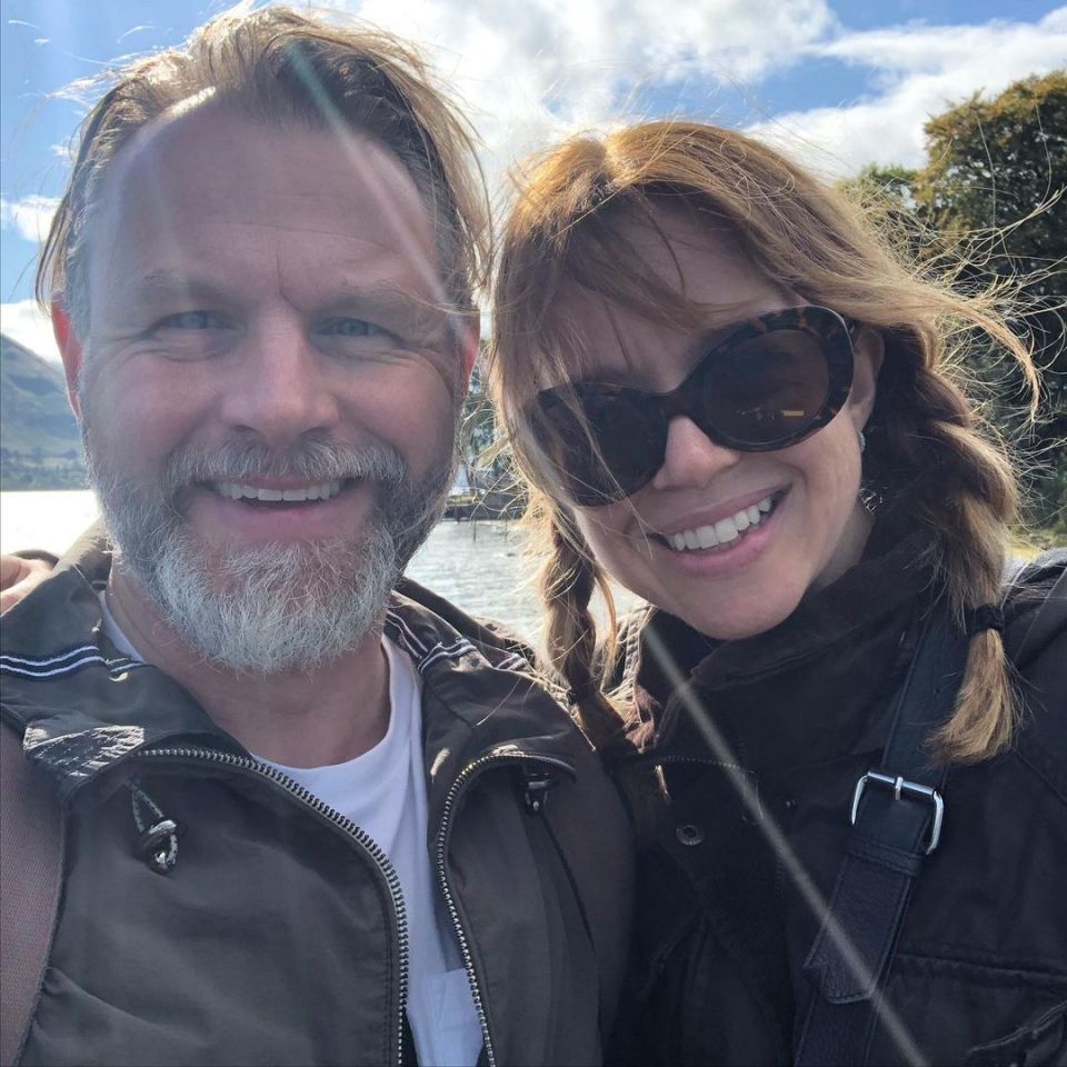 They posed in front of the gorgeous scenery just a short drive from the Corrie set