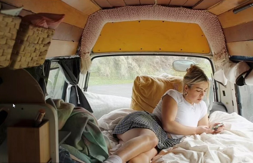 Brittany Cosgrove, 27, from Wellington, New Zealand, saves over £11 a year by living in a van