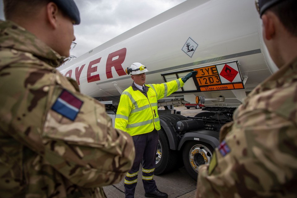 Nearly 200 soldiers are delivering petrol in a bid to end the crisis