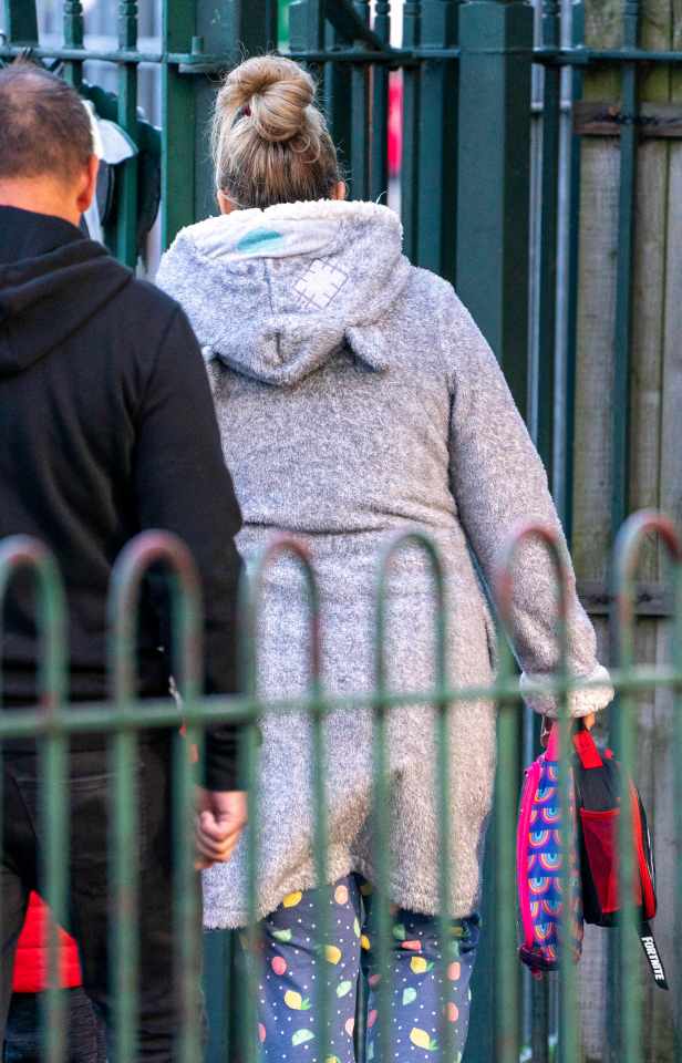 A woman dropped off her child in pyjamas