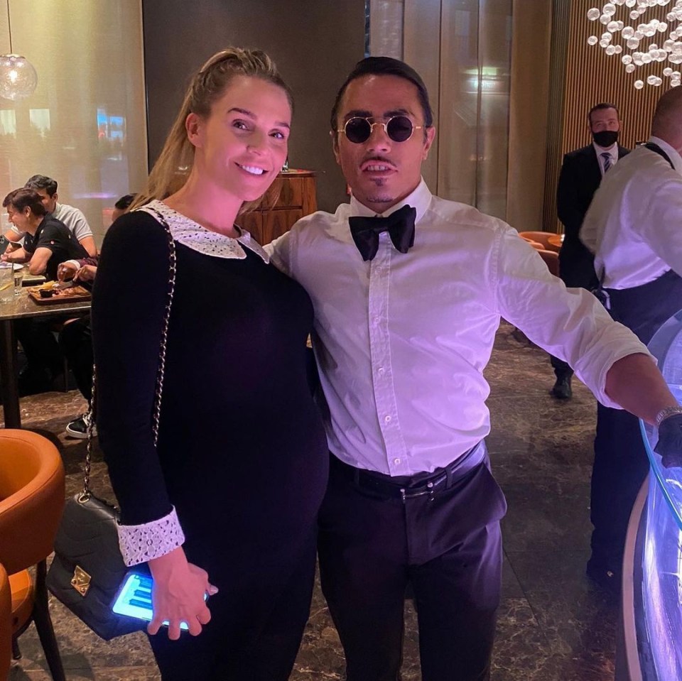 Danielle Lloyd with Salt Bae - real name Nusret Gökçe