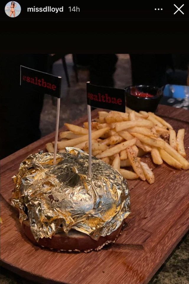 The gold-wrapped burger costs £100