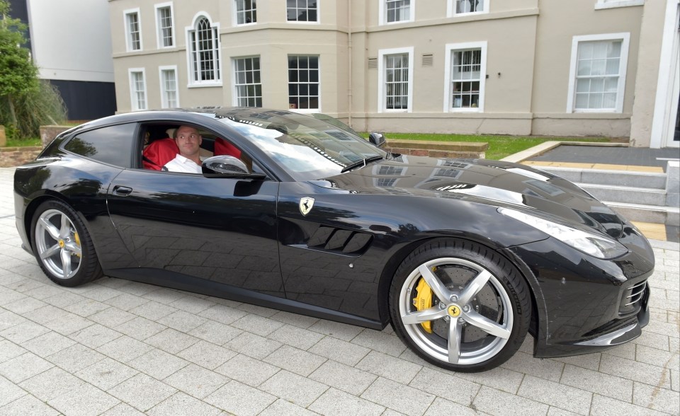 Fury has been seen behind the wheel of a £250,000 Ferrari GTC4Lusso