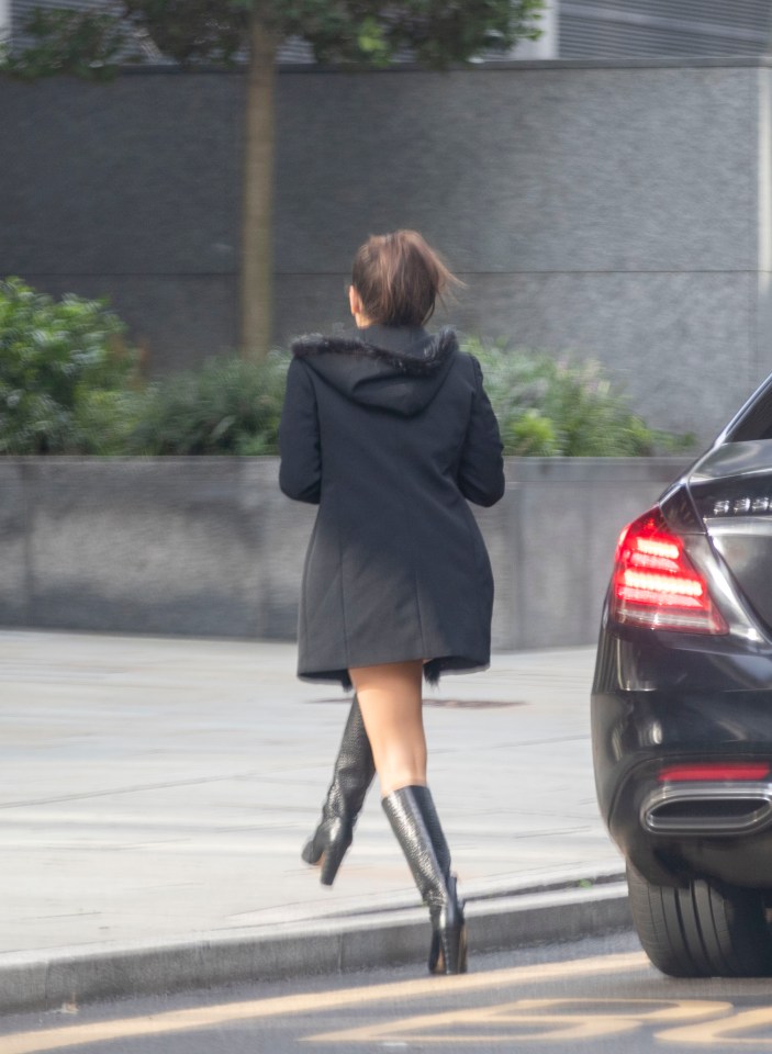 Maria and Dele were chauffeured around in a black Mercedes for their day out on Monday