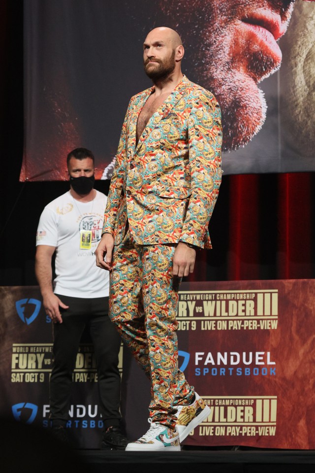 Fury is not afraid to wear a statement suit