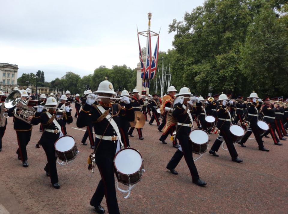 Proud Brits lined the streets to watch the ceremony