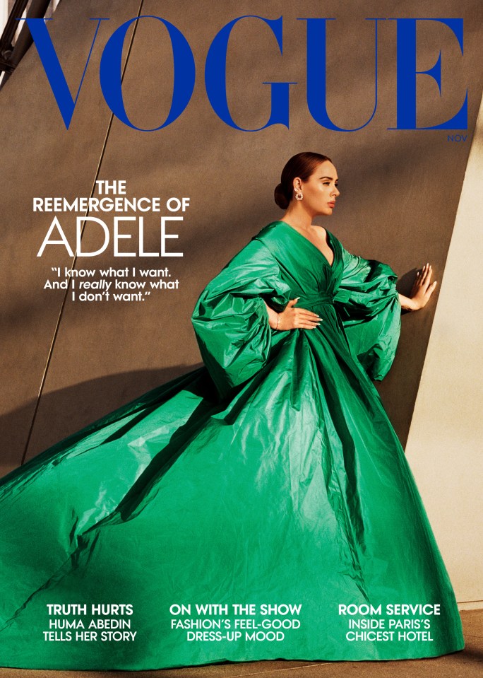 The star covers November's British and America Vogue