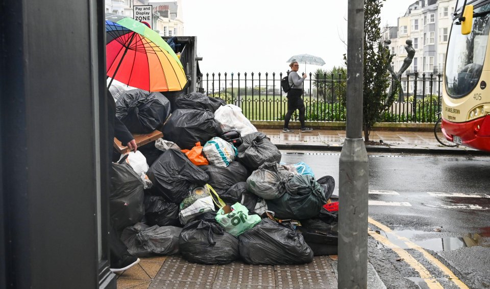 Furious residents have been rats scuttling around the piles of garbage