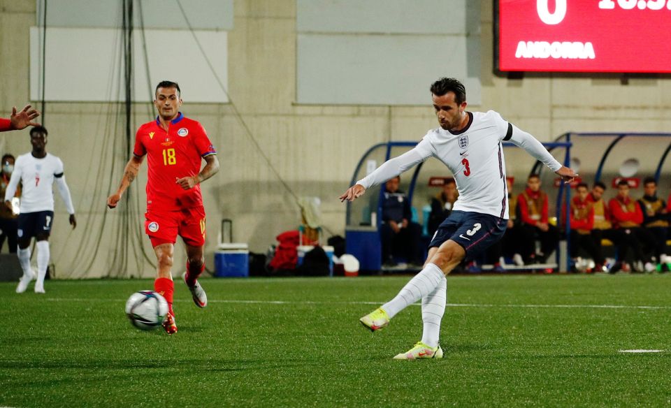 Ben Chilwell broke the deadlock with his first international goal