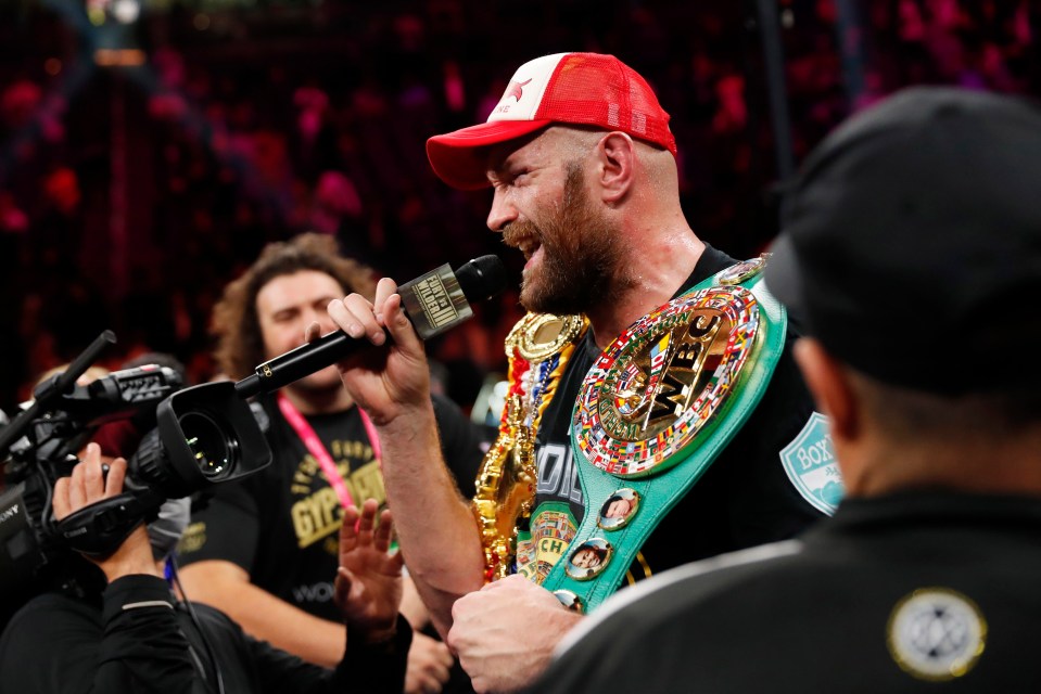 Tyson Fury after his win over Deontay Wilder