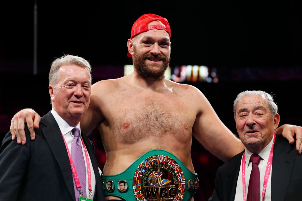 Frank Warren, Tyson Fury and Bob Arum