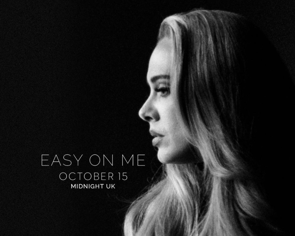 Easy on Me is scheduled to be released on October 15, 2021