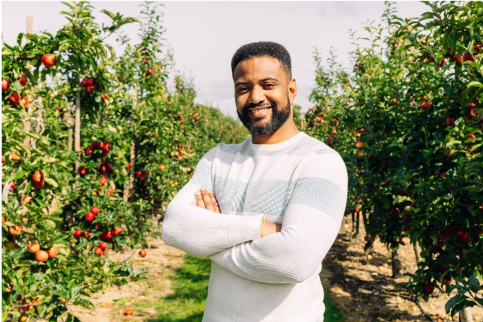 JB Gill grows apples on his Kent farm