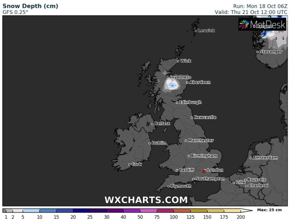 Northern Scotland is expected to be hit by snow this week