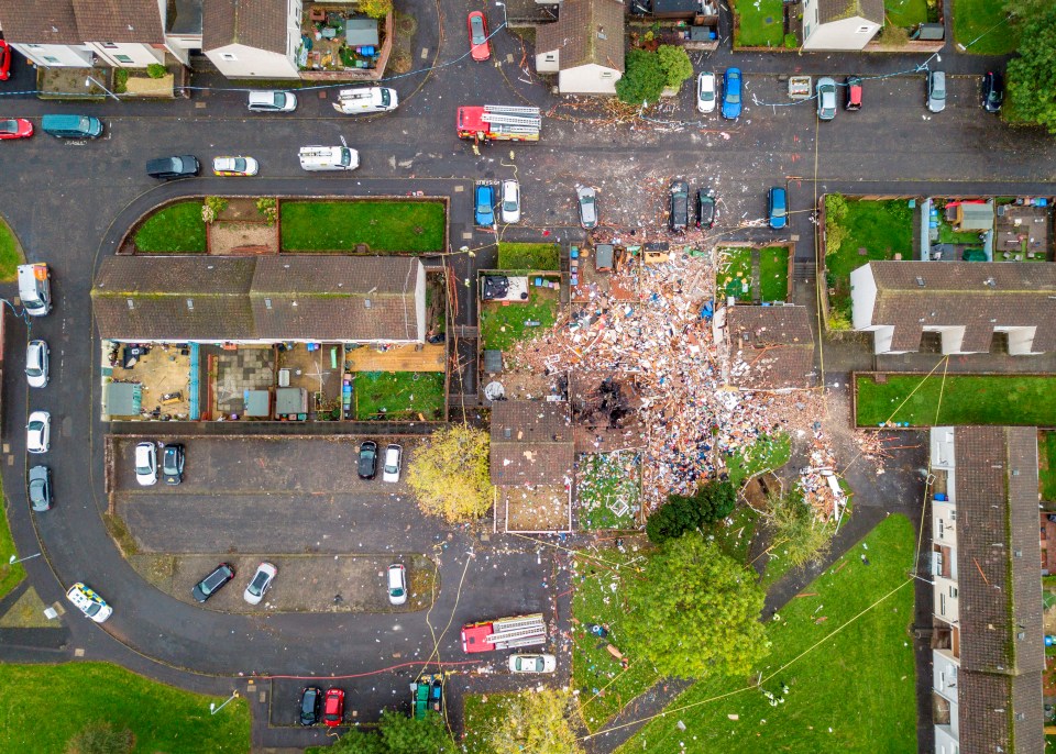 The aerial pics reveal the state of devastation