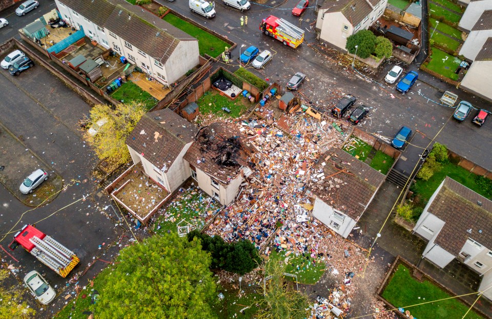 The street was 'flattened,' a resident said