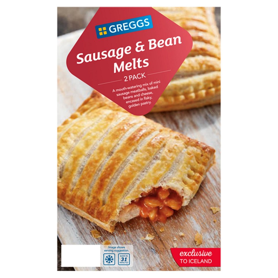 Greggs sausage and bean melt is just £1 at Iceland