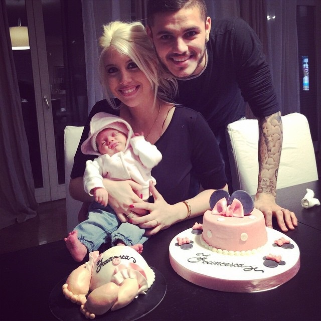 Eight months after their wedding, Wanda and Mauro welcomed daughter Francesca into the world