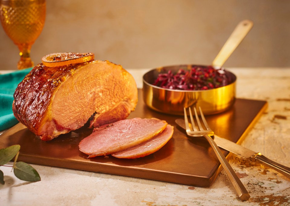 The supermarket's Christmas gammon is sweet and tangy