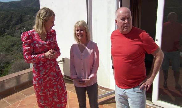 Guests Geoff and Jackie walked out halfway through a property tour in Spain