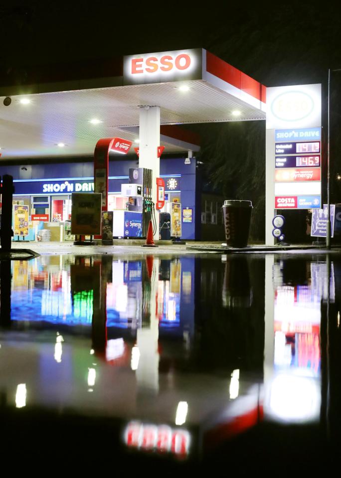 A petrol station was underwater in Essex