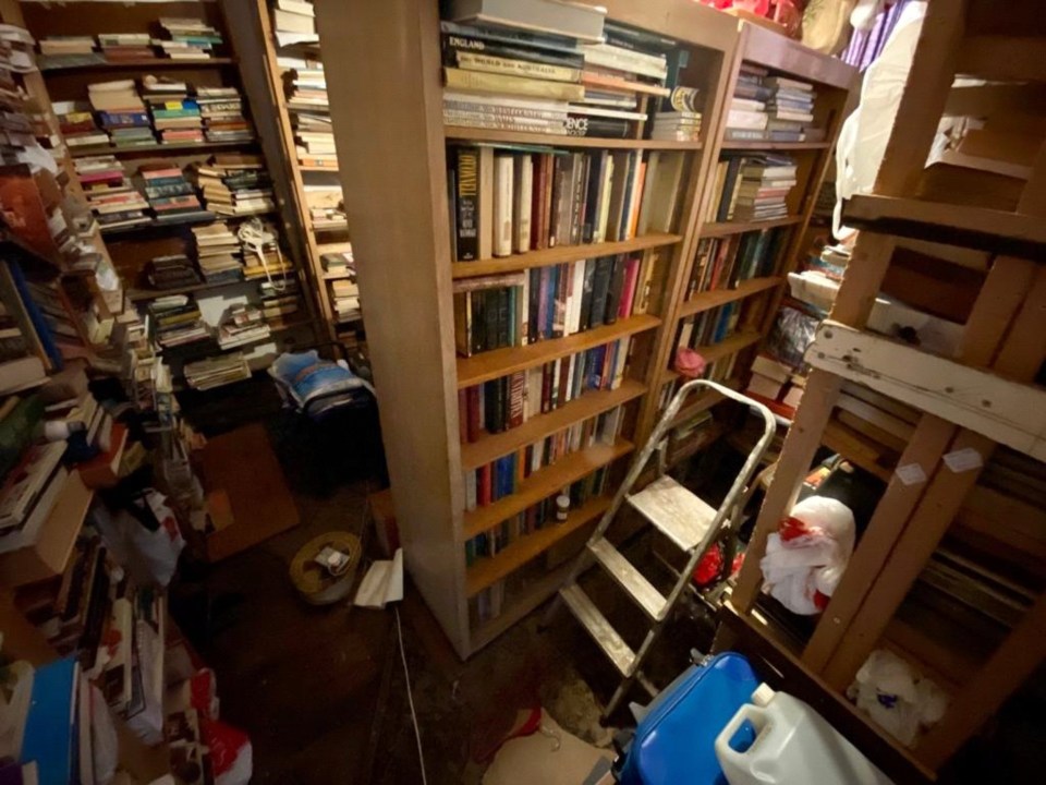 Thousands of books fill every room in the property