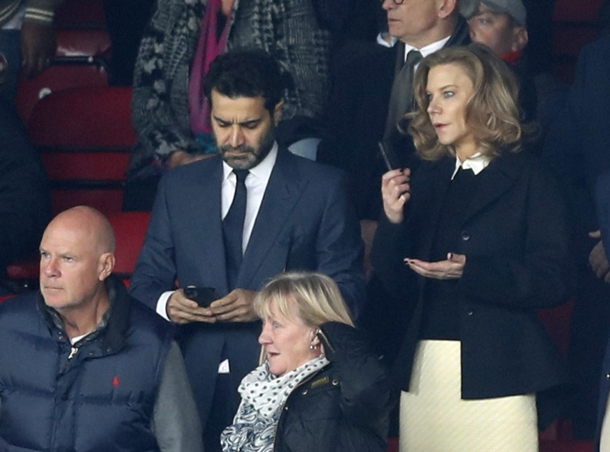 Amanda Staveley and husband Mehrdad Ghodoussi were in the stands at Selhurst Park