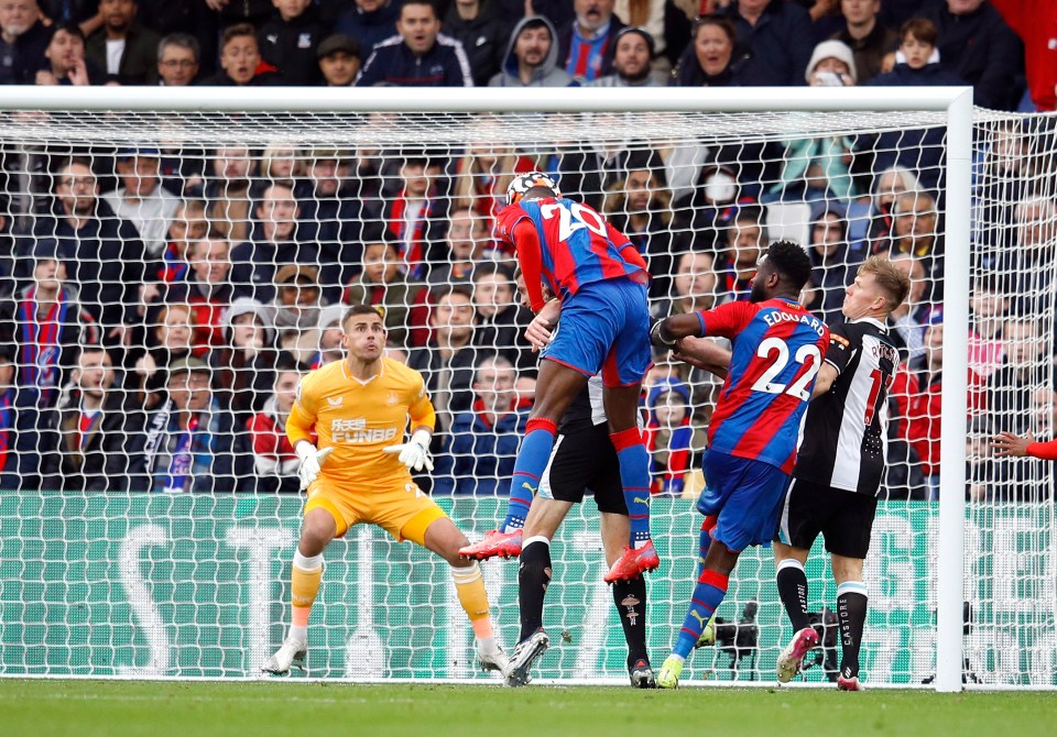 Christian Benteke headed the Eagles in front 11 minutes into the second half