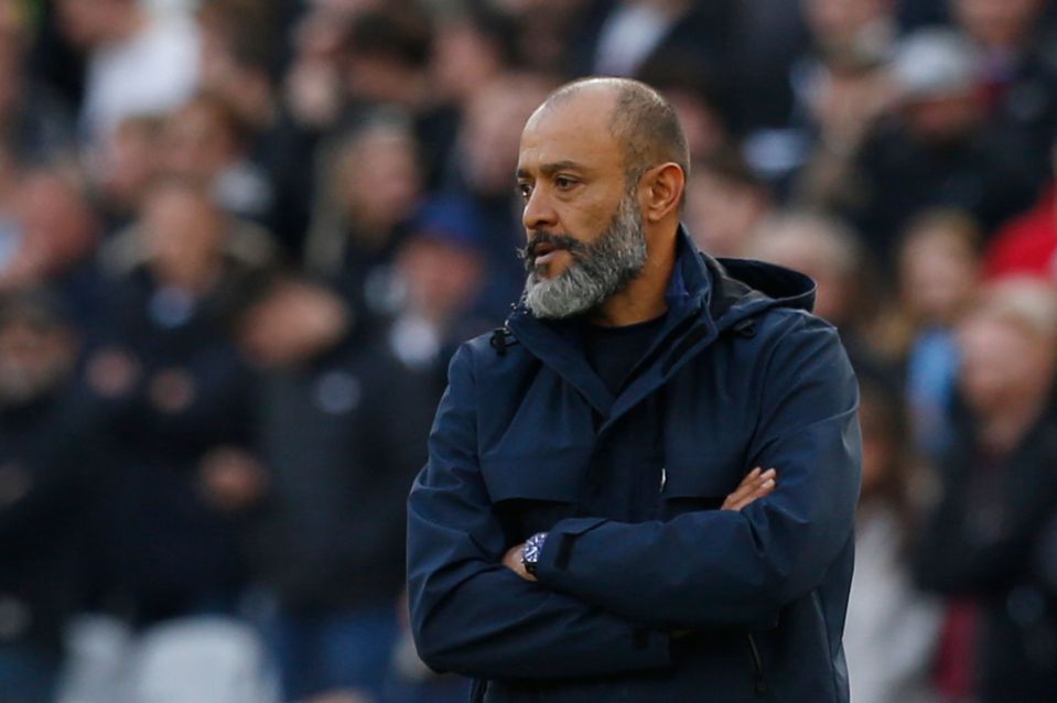 Spurs boss Nuno saw his side slip to a second defeat in three days