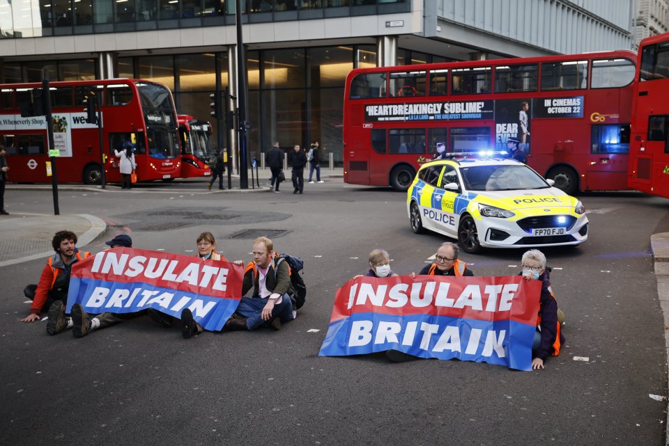 Police arrived to intervene with the demonstration near to Liverpool Street Station