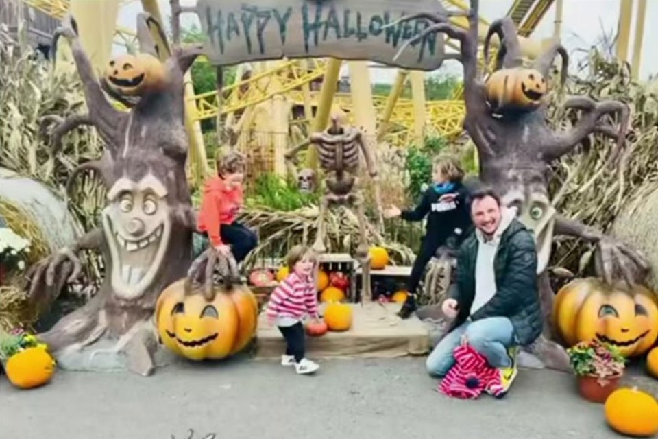 EastEnders actor James Bye enjoyed a spooky seasonal day out with his family