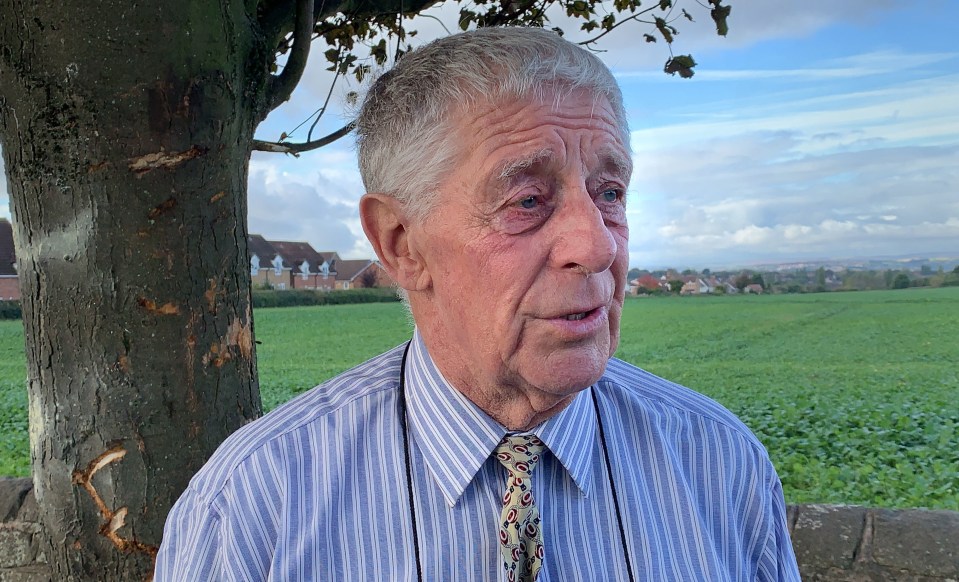 Peter Hall speaking at the scene in Rotherham about his grandson, Mason Hall