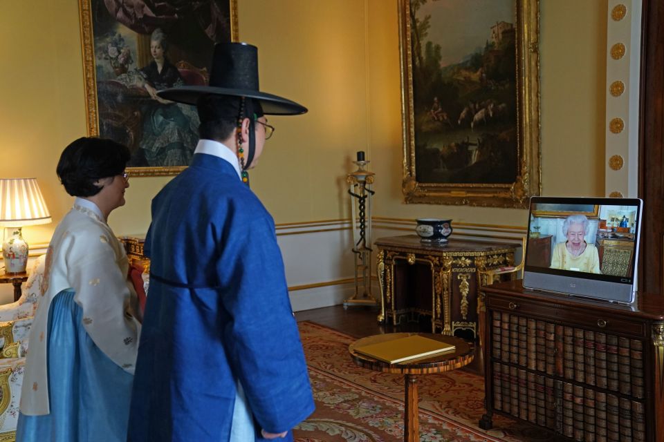 Her Majesty hosted several virtual audiences, including one with the ambassador from the Republic of Korea