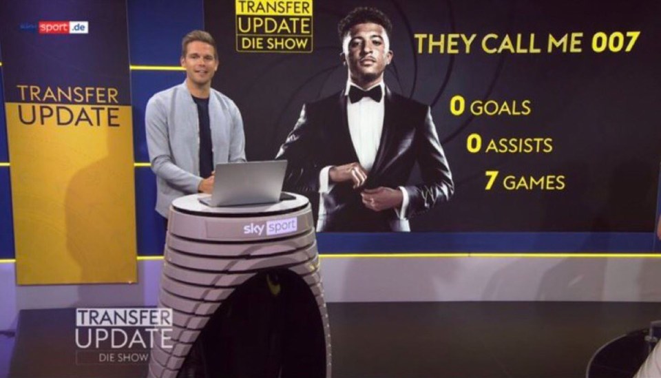 Sky Germany decided to use his dire Prem stats to poke fun at him – James Bond style