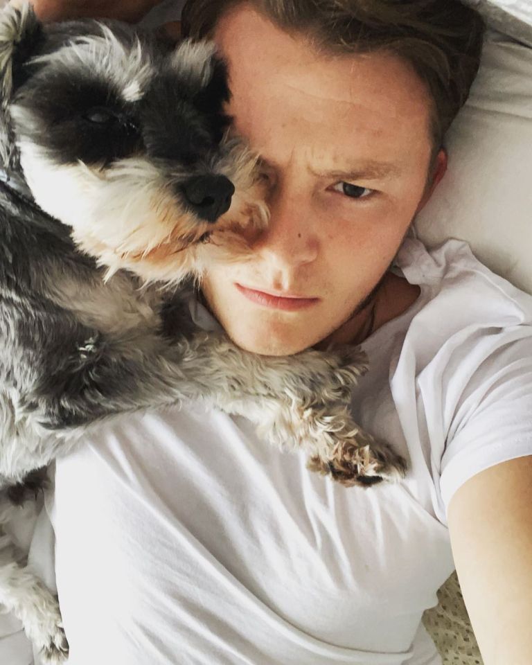 The couple have three dogs which Charlie regularly post pics of to his social media