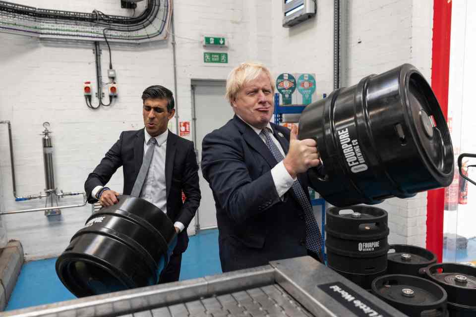 The PM and Chancellor at a brewery in South London