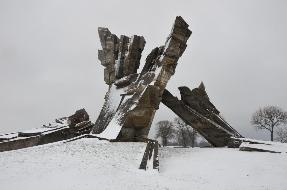 The Kaunas Fortress in Lithaunia stands as a memorial to all those killed by Nazis in the war