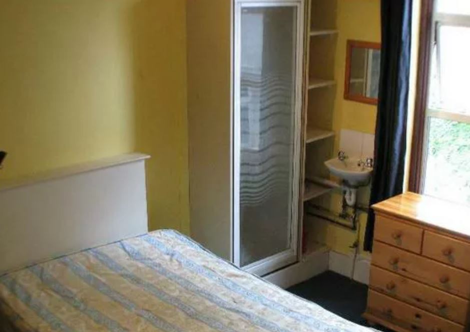 A bargain studio has gone on the market in London - but it's missing a toilet, despite having a shower cubicle wedged beside the bed