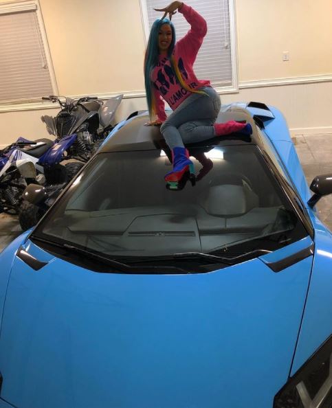 The rapper regularly shows off her motors on Instagram