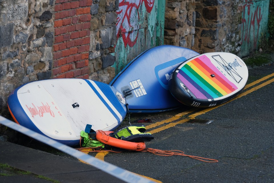 Three paddle boards were recovered by emergency services