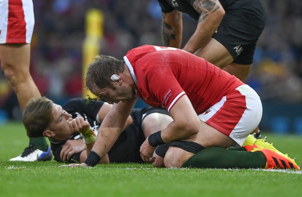 Alun Wyn Jones was forced off injured against New Zealand on Saturday