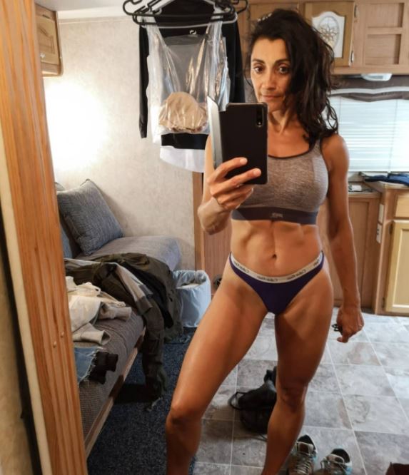 Rebecca Sarker stunned fans with an underwear-clad mirror selfie yesterday