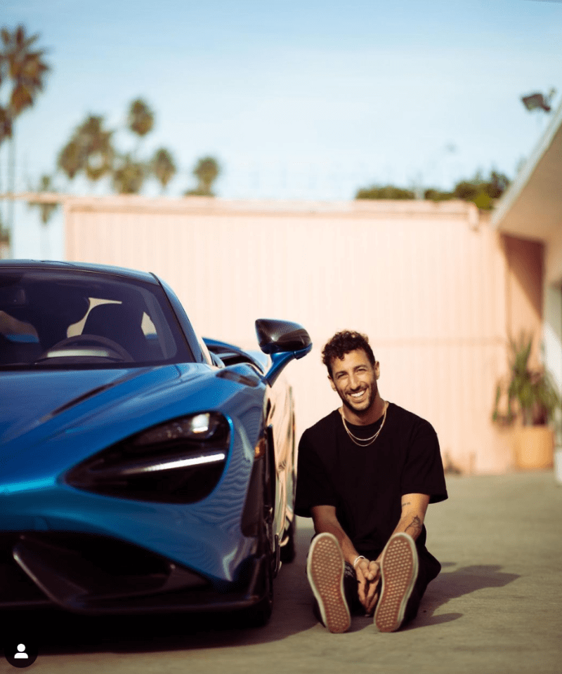 Ricciardo’s car collection is kept in a two-door garage