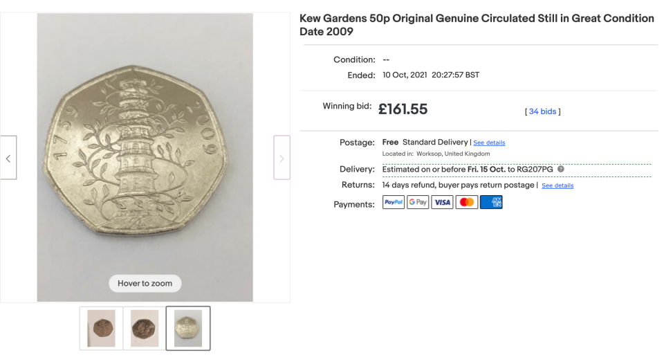 Over 30 bids were placed on the coin, showing collectors were keen