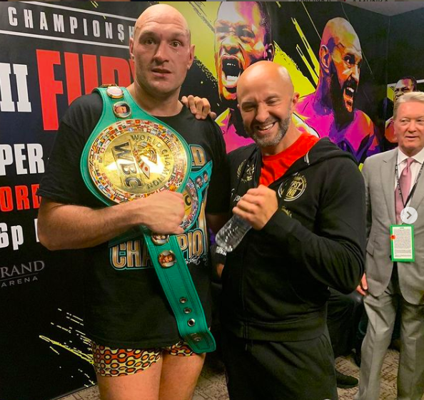 Tyson Fury with his strength and conditioning coach Kristian Blacklock