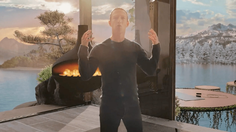 Zuckerberg talked up his vision for the metaverse...from a preview of the metaverse