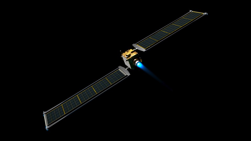 The DART spacecraft consists of a box-shaped body about twice the size of a washing machine flanked by two, 18-metre-long solar panels